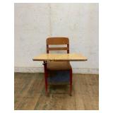Vintage Wooden and Metal School Desk