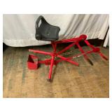 Red Metal Pedal-Powered Childrenï¿½s Excavator