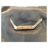 Early Two-Blade Pocket Knife with Marbled Handle