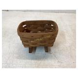 Longaberger Woven Basket With Wooden Rockers
