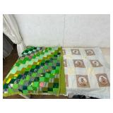 Two Hand-Pieced Quilts in Patchwork Designs