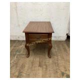 Wooden Side Table with Two Drawers