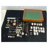 Jewelry and Collectibles with Display Case