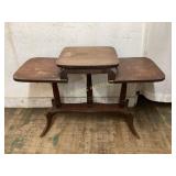 Drop-Leaf Wooden Tiered Table