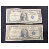 1957 and 1957 B $1 Silver Certificates