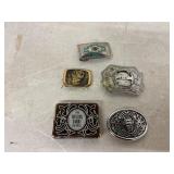 Four Decorative Belt Buckles