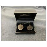 Genuine U.S. Coin Cufflinks in Case