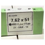 Sellier & Bellot 7.62 x 51 Ammunition, 20 Rounds