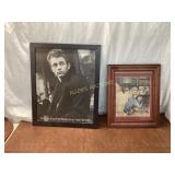 Two Framed Prints: James Dean and Cowboy Art
