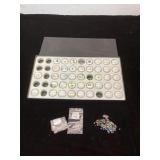 Gemstone Lot with Display Tray and Loose Stones