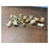 12 Small Pig Figurines