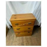 Three-Drawer Natural Wood Chest