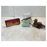 Camel Tin, Plush Camel, Horse & Metal Clips