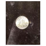 1937 Walking Liberty Half Dollar, 90% Silver