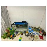 Glass Aquarium with Accessories and Dï¿½cor