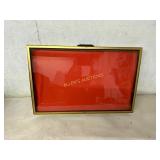 Gold-Tone Display Case with Red Interior