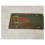 Rusty Metal North Carolina Welcome Sign Plate