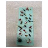 25 Handmade Fishing Flies on Foam Board