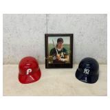 Jose Canseco Photo and Team-Themed Helmets