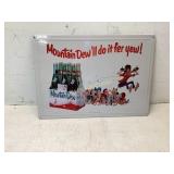 Metal Mountain Dew Advertising Sign