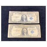 1935A One Dollar Silver Certificates, Two Notes