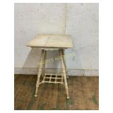 Wood Side Table with Turned Legs