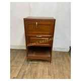 Wooden Side Table with Two Drawers