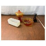 Fire King Glassware Avonï¿½ German Shepard and Amber