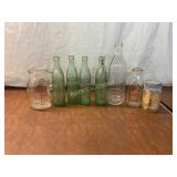 8 Glass Bottles and Jars, Various Designs (Jumbo P