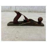 Vintage Metal Hand Plane with Wooden Handles