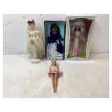 4 Dolls Including Barbie and Cher