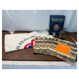 Military Collectibles Assortment: Flag, Figurine,