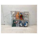 8 Ty Beanie Babies in Display Cases