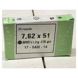 Unopened Box of 20 Sellier & Bellot 7.62 x 51 Ammu