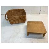 Longaberger Handwoven Basket and Riser