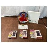 Barbie Collectorï¿½s Plate and Dolls with COA