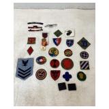 27 Military Patches, Medals, and Insignia