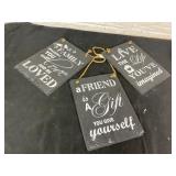 Three Hanging Slate Inspirational Plaques