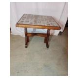 Square Side Table With Newspaper Collage Top