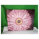 Flower-Themed Oil on Canvas Painting