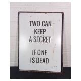 Humorous Metal Sign with Text Design