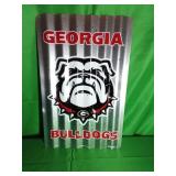 Georgia Bulldogs Corrugated Tin Sign