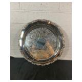 Silver-Plated Round Serving Tray by Oneida