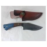 Fixed Blade Knife with Leather Sheath