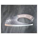 Hammered Steel Rocker Blade Knife