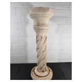 Plaster Decorative Pedestal with Spiral Design