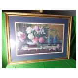 Framed and Matted Floral Still Life Print