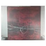 Three-Piece Abstract Wall Art in Red Tones