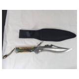 Fixed Blade Knife with Compass and Sheath