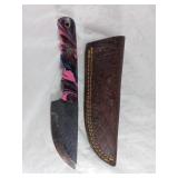Damascus Steel Knife with Sheath